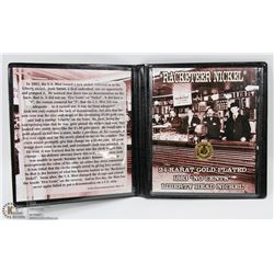 GOLD PLATED RACKETEER NICKEL 1883.