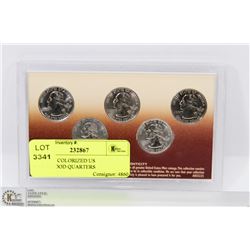 SET OF 5 COLORIZED US STATEHOOD QUARTERS