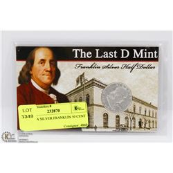 1963 USA SILVER FRANKLIN 50 CENT COIN.