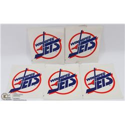 LOT OF 6 NHL WINNIPEG JETS #2 WINDOW DECALS