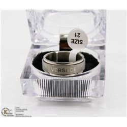 VERSACE LOGO RING SIZE 21
