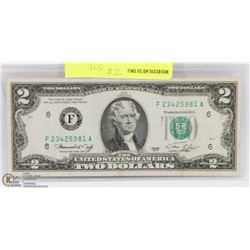 1976 BI CENTENNIAL US $2 BANK NOTE