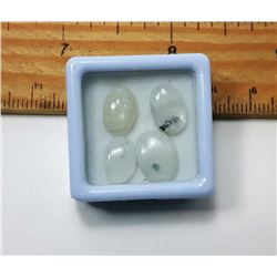 5)  LOT OF 4 OVAL MOONSTONE GEMSTONES