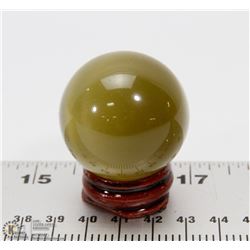 #15-NATURAL TIGER EYE SPHERE BALL & STAND