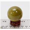 Image 1 : #15-NATURAL TIGER EYE SPHERE BALL & STAND