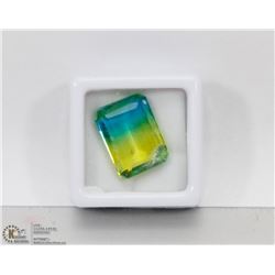 #30-MULTI-COLOR TOURMALINE EMERALD SHAPE  13.10CT