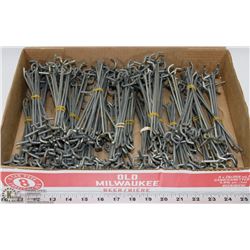 LOT OF 200 -  6” PEG BOARDS HOOKS.
