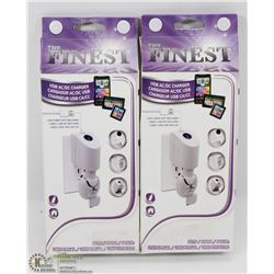 LOT OF 2 USB AC/DC CHARGERS