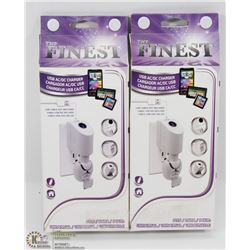 LOT OF 2 USB AC/DC CHARGERS
