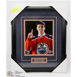 GLASS FRAMED CONNOR MCDAVID NHLPA PHOTO.