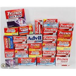 LARGE BAG OF ASSORTED TYLENOL