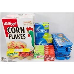 FLAT OF ASSORTED PRODUCT INCLUDING TAMPAX,