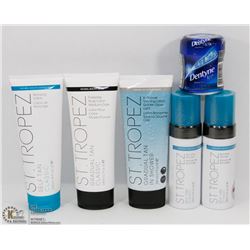 BAG OF ASSORTED TANNING PRODUCTS & GUM