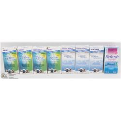 8 BOXES OF ASSORTED REFRESH LUBRICANT EYE DROPS