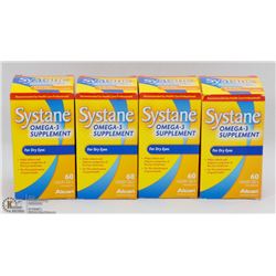 4 BOXES OF 60 LIQUID GELS SYSTANE OMEGA 3