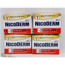 4 PACKS OF NICODERM STEP 3 PATCHES