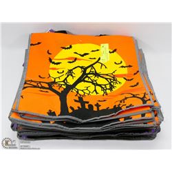 LOT OF HALLOWEEN THEMED SHOPPING BAGS.