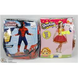CHILDS COSTUMES INCL SMALL SHOPKINS & SMALL