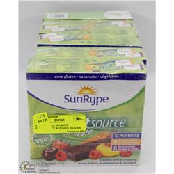 6 BOXES OF 12 SUNRYPE FRUITSOURCE & VEGGIE SNACKS