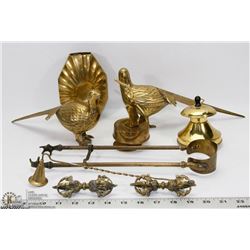 BOX OF BRASS COLLECTIBLES