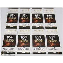 LOT OF 8 LINDT EXCELLENCE INTENSE DARK CHOCOLATE