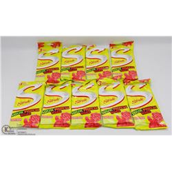 9 PACKS OF 3 STRIDE SOUR PATCH KIDS GUM.