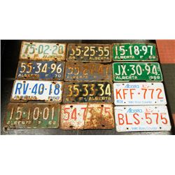 BOX OF 11 LICENSE PLATES