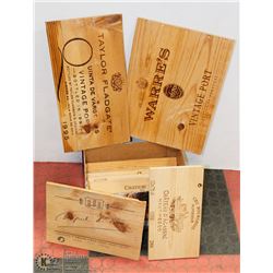 BOX OF WINE BOX WOOD SIGNS.