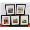 Image 1 : BOX OF 5 BLACK FRAMED PICTURES