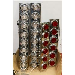 LOT OF 4 COMMERCIAL USE LIGHTS, RED AND WHITE