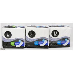 3 ASSORTED PACKS OF KOTEX SECURITY MAXI PADS