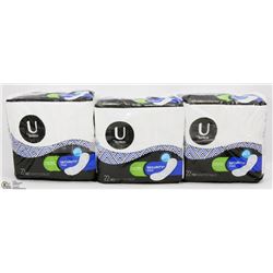 3 ASSORTED PACKS OF KOTEX SECURITY MAXI PADS