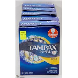5 BOXES OF TAMPAX PEARL TAMPONS