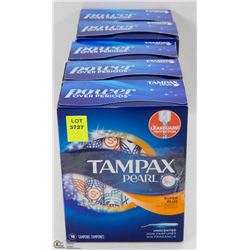 5 BOXES OF TAMPAX PEARL TAMPONS
