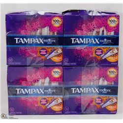 4 BOXES OF TAMPAX RADIANT TAMPONS