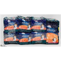 8 PACKS OF ALWAYS ULTRA THIN PADS