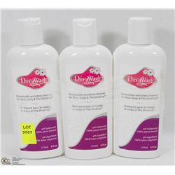 3 BOTTLES OF PH BALANCED DIVA WASH