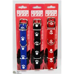 LOT OF 3 DOG COLLARS