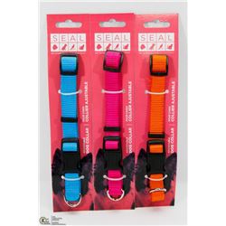 LOT OF 3 DOG COLLARS