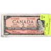 Image 1 : 1954 CANADIAN 2 DOLLAR BILL