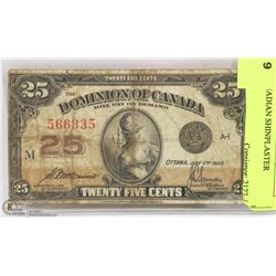 1923 CANADIAN SHINPLASTER