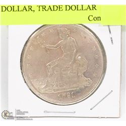 1791 UNITED STATES SILVER DOLLAR, TRADE DOLLAR