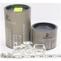 SWAROVSKI CRYSTAL TRAIN WITH CAR (MISSING 1 WHEEL)