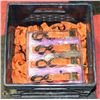 Image 1 : BOX WITH NEW 4PC 1"X6" LOCKING TIE DOWNS W/