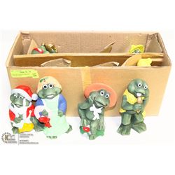 CASE OF 8 NEW DECORATIVE CERAMIC FROG