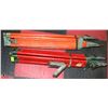 Image 1 : LOT OF 2 WOODEN TRANSIT TRIPODS.