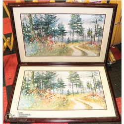 N. ENGLE AWS SET OF 2 FRAMED ART WORKS