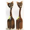 Image 1 : SET OF 2 LARGE BROWN CATS
