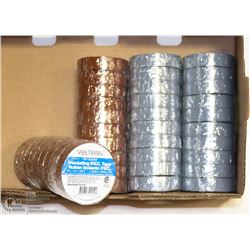 FLAT OF 40 ROLLS OF VOLTRON ELECTRICAL TAPE