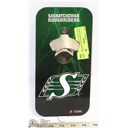 SASKATCHEWAN ROUGHRIDERS WALL MOUNT BOTTLE